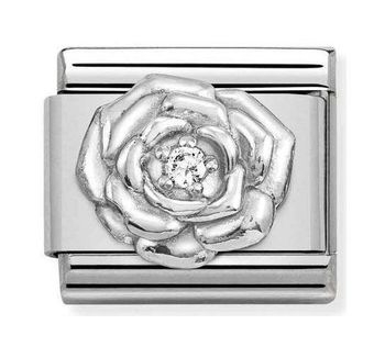 Nomination Link 925 zawieszka Róża z białą cyrkonią 330311 12.jpg